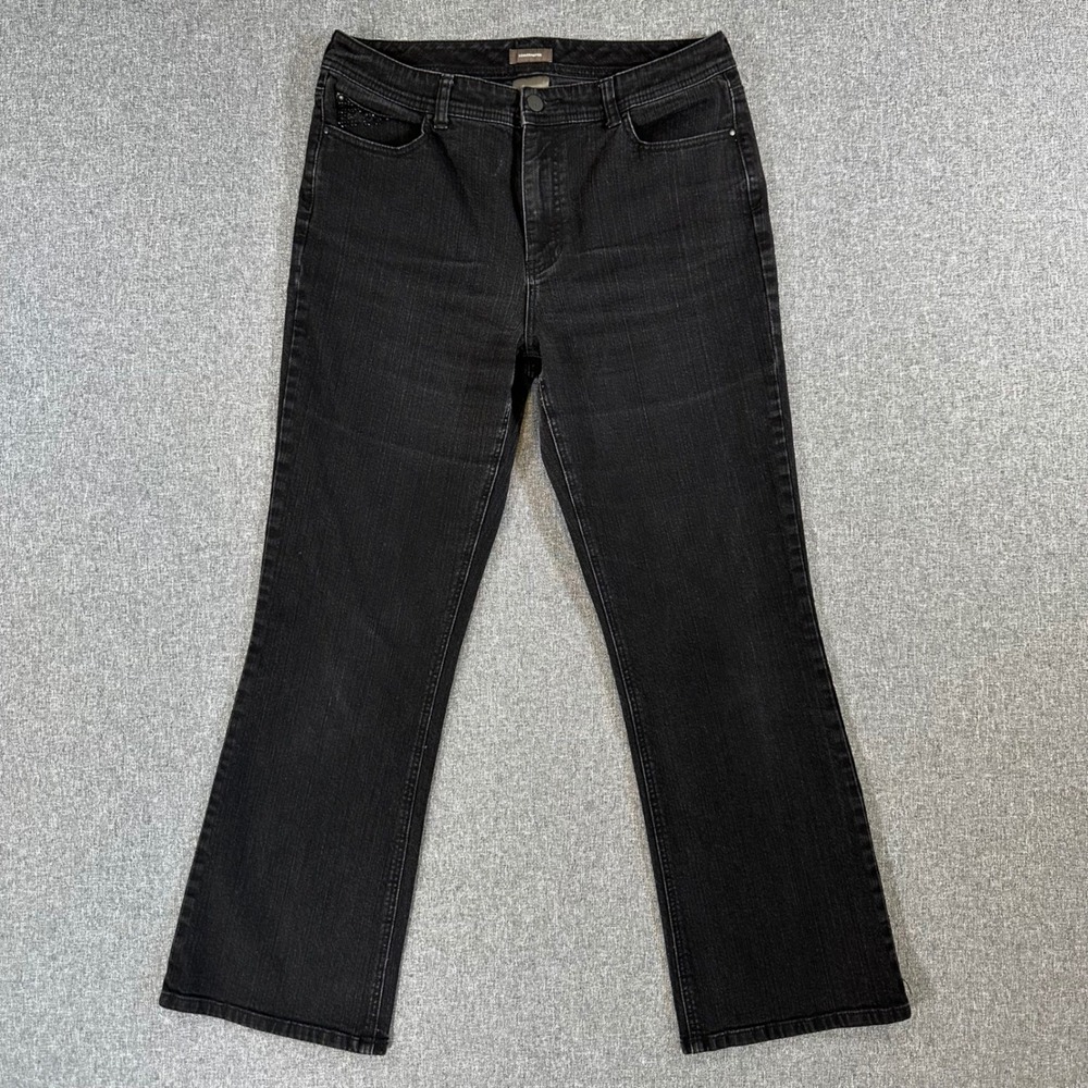 Denver Hayes Jeans Womens 12x30 DH3E0810-707 Black Sequin Flap Pocket Bootcut